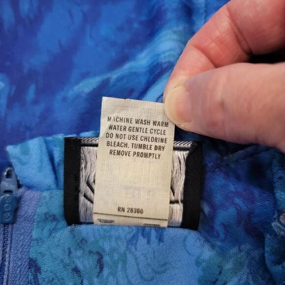 Vintage 50s 60s Mynette Marbled A-line Knee Length Dress with Tie Belt Size 18 - Picture 9 of 10